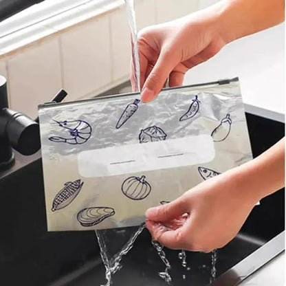 up Reusable Aluminium Foil Sealable Storage Bags — Keep Food Fresh For Longer