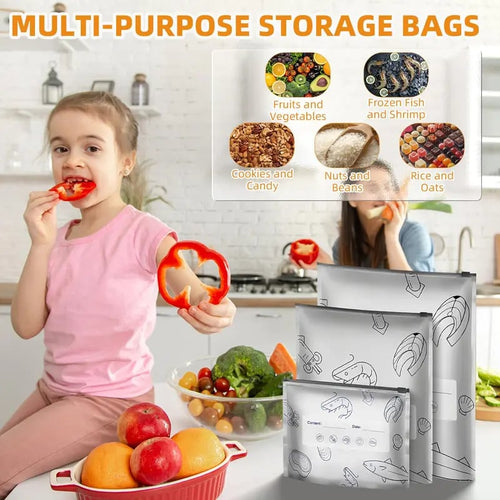 up Reusable Aluminium Foil Sealable Storage Bags — Keep Food Fresh For Longer