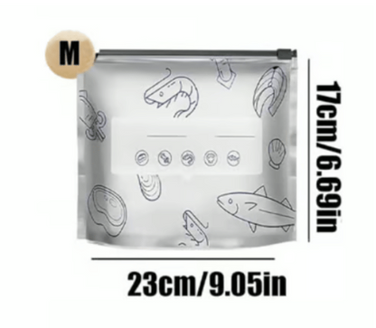up Reusable Aluminium Foil Sealable Storage Bags — Keep Food Fresh For Longer