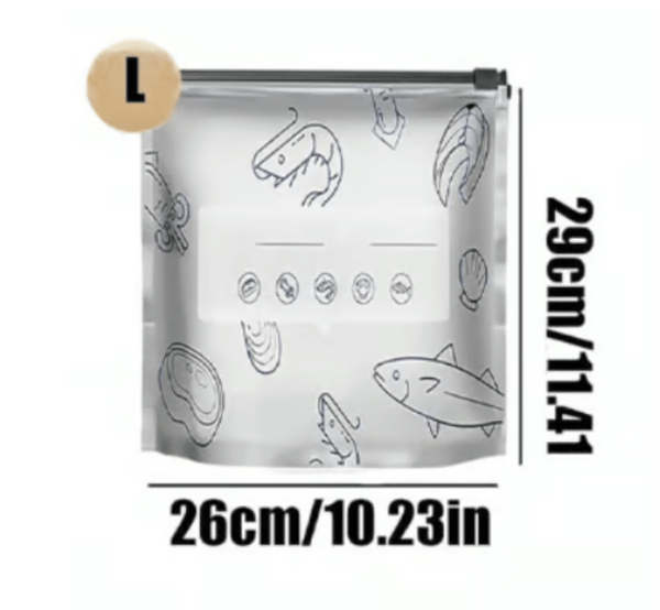 up Reusable Aluminium Foil Sealable Storage Bags — Keep Food Fresh For Longer