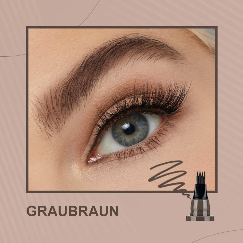 🆙4-Zinken Microblading-Stift für Brauen & Bärte – Wasserfest, wischfest & natürlicher Look