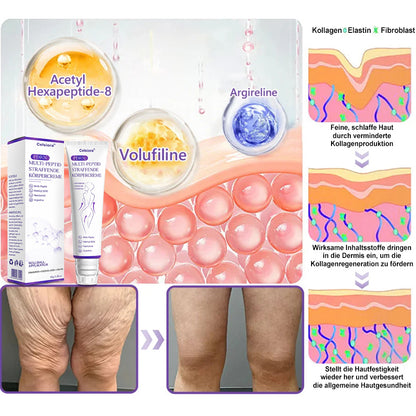 Celsiora® PDRN Multi-Peptide Körpercreme gegen Falten, schlaffe Haut, Dehnungsstreifen & Cellulite