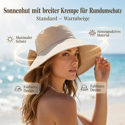 up Nur für kurze Zeit: 50 % Rabatt! ✨Damen Sonnenhut mit Schleife – Breiter Rand für stilvollen Sonnenschutz 🎀
