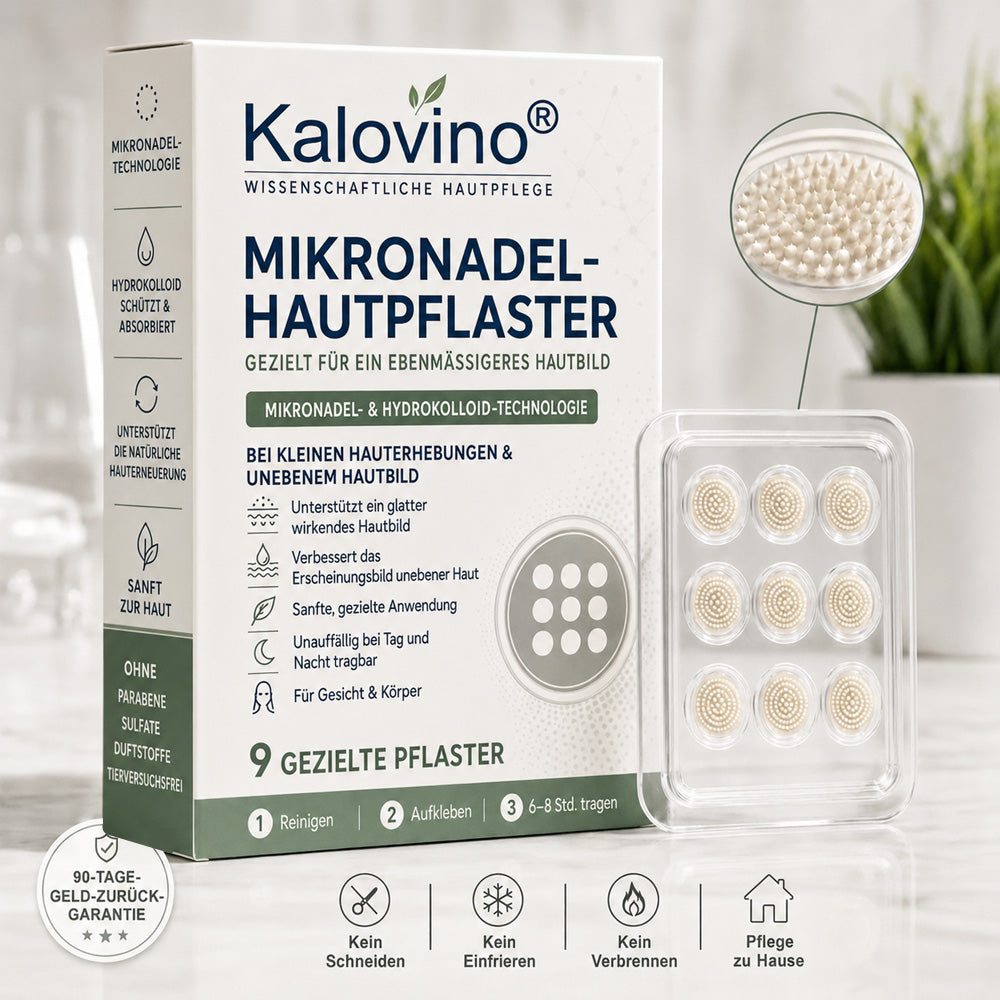 🌿 Kalovino® Effektive botanische Mikronadel-Pflaster zur gezielten Pflege kleiner Hautanhängsel