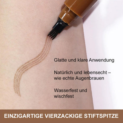 🆙4-Zinken Microblading-Stift für Brauen & Bärte – Wasserfest, wischfest & natürlicher Look