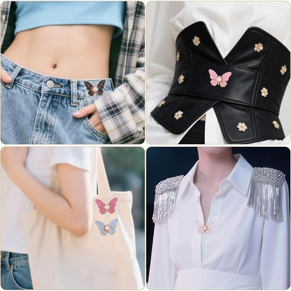 up 8Pcs Butterfly Waist Tightener Clips