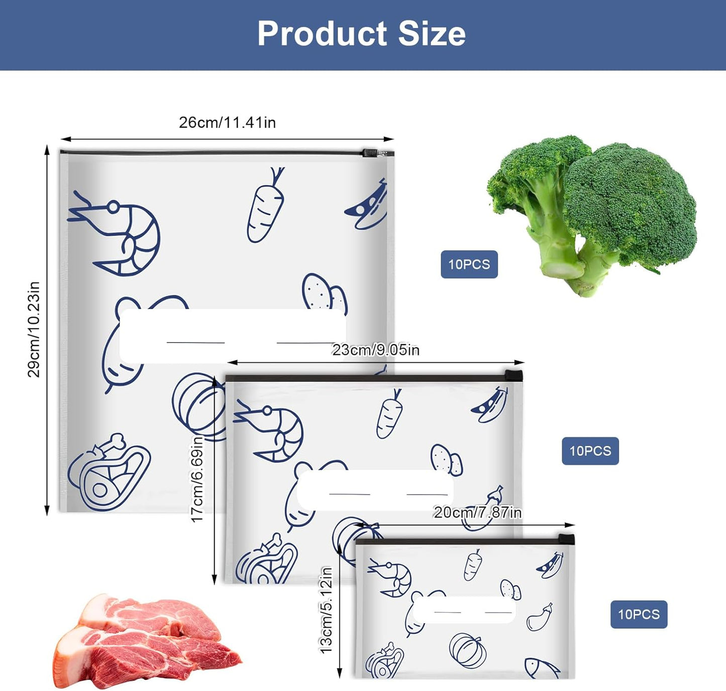 up Reusable Aluminium Foil Sealable Storage Bags — Keep Food Fresh For Longer