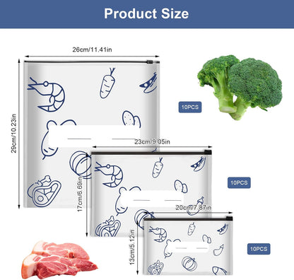 up Reusable Aluminium Foil Sealable Storage Bags — Keep Food Fresh For Longer