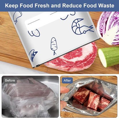 up Reusable Aluminium Foil Sealable Storage Bags — Keep Food Fresh For Longer