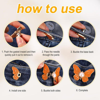 up 8Pcs Butterfly Waist Tightener Clips