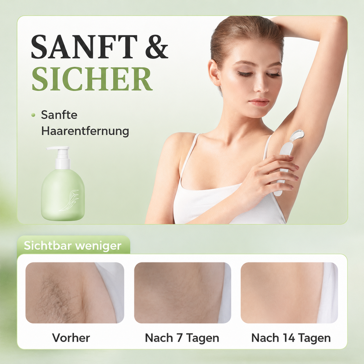 up  Kalovino® Sanfte Haarentfernungscreme für empfindliche Haut