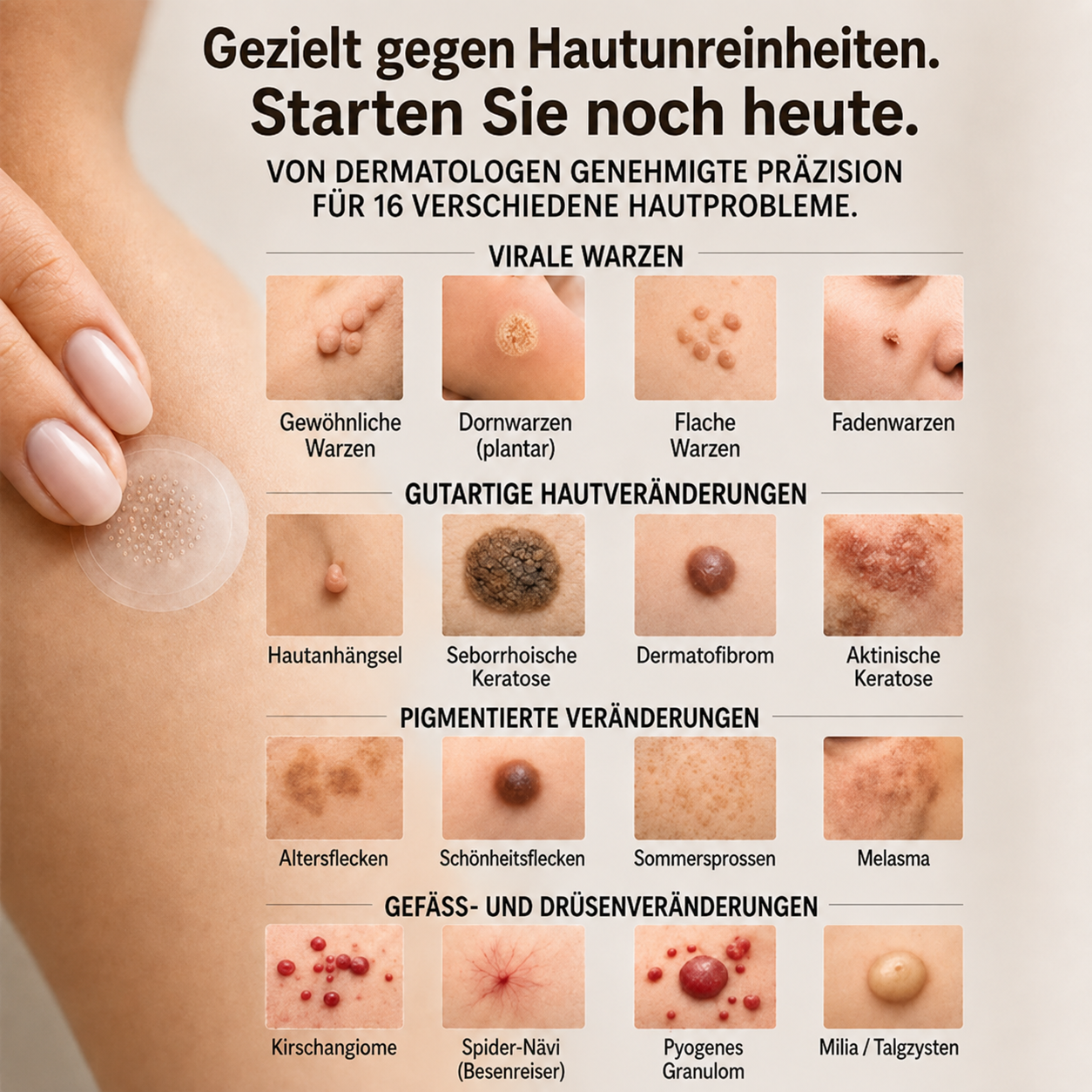 🆙🌿 Botanische Mikronadel-Pflaster zur gezielten Entfernung von Hautanhängseln