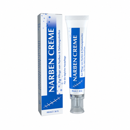 Kalovino® Reparierende Narbenpflege-Creme gegen Dehnungsstreifen, Aknenarben & unebenes Hautbild – für glatter und ebenmäßiger wirkende Haut